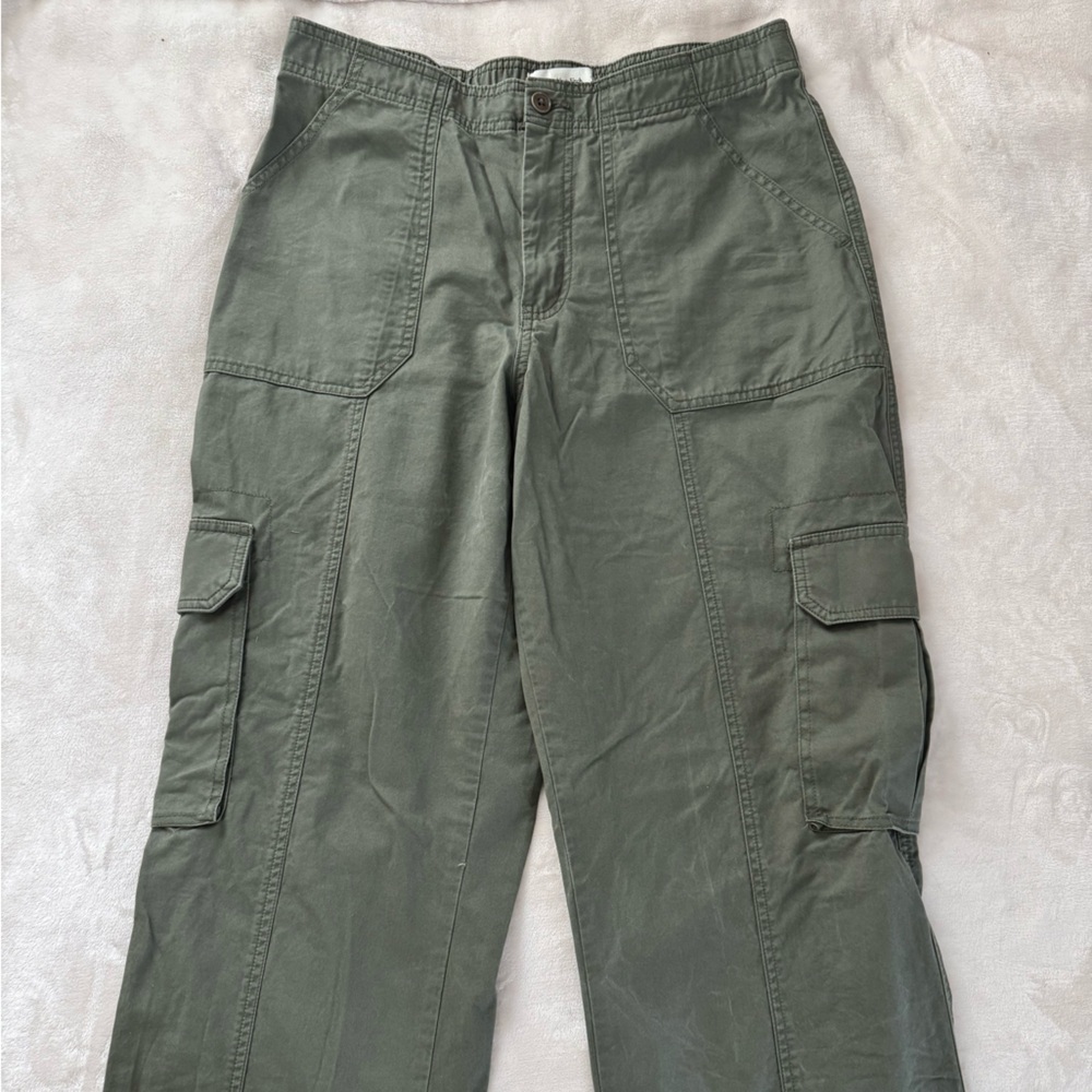Olive Cargo Utility Pants - Women
